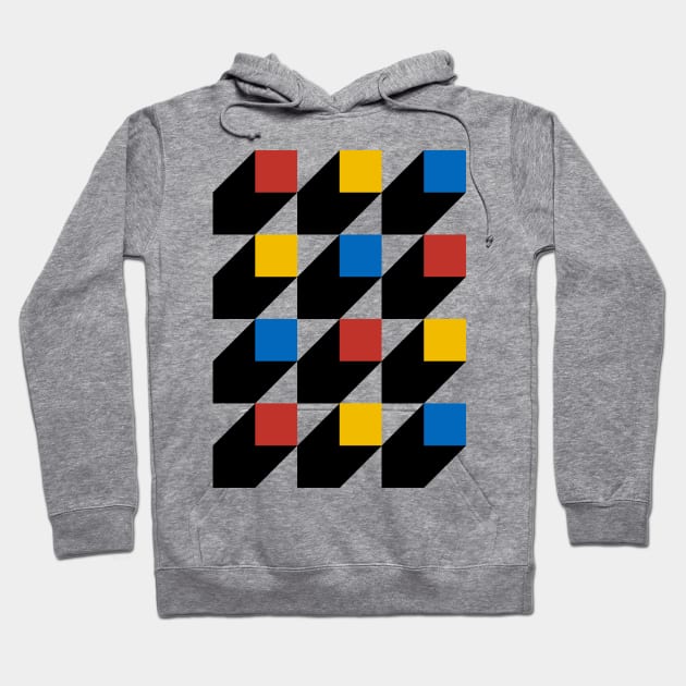 3D Squares (Bauhaus Inspired) Hoodie by n23tees